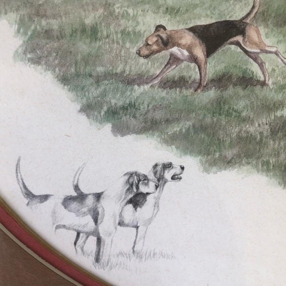 Vintage Framed Nigel Hemming 1985 Pencil Signed Print Fox Hunter, Dogs & Fox - Picture 4 of 8